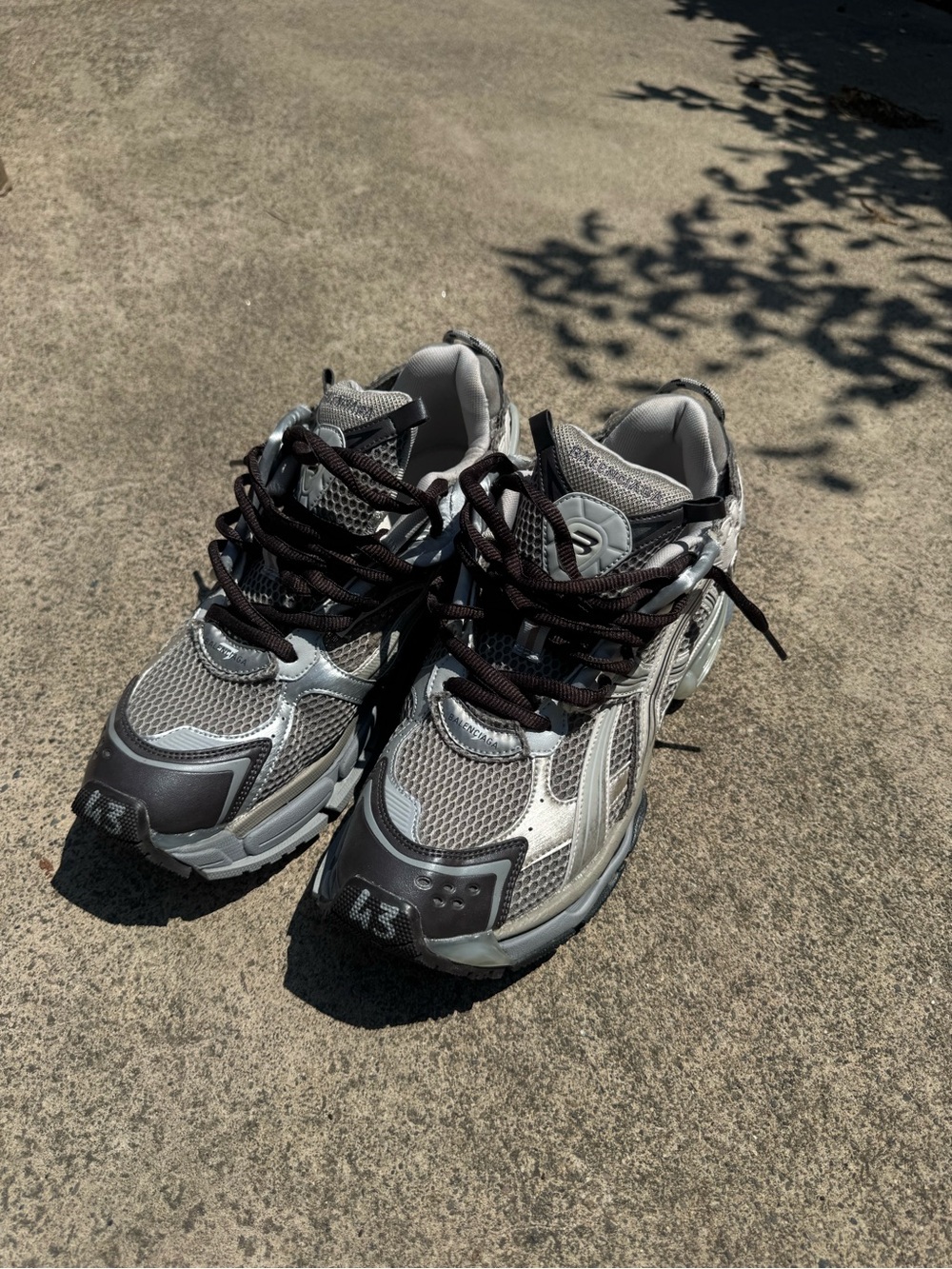 Balenciaga Gray and Black Athletic Sneakers
